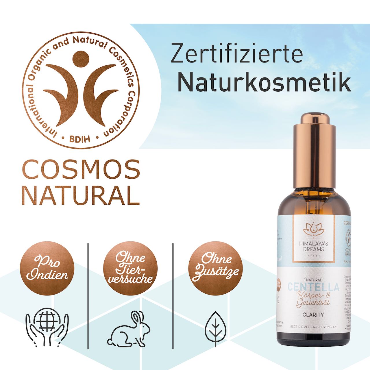 Ayurveda Körper- und Gesichtsöl Centella/Clarity 100ml