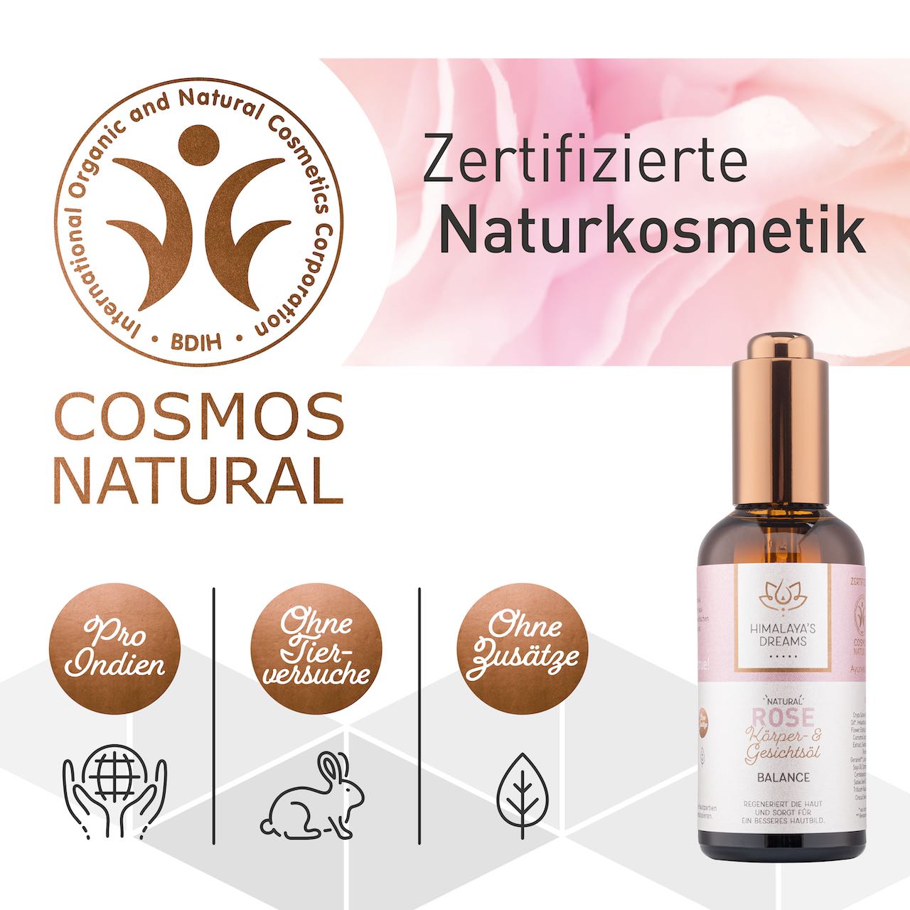 Ayurveda Körper- und Gesichtsöl Rose / Balance 100ml