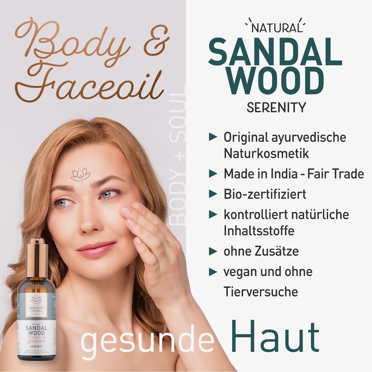 Ayurveda Körper- und Gesichtsöl Sandelholz/Serenity 100ml