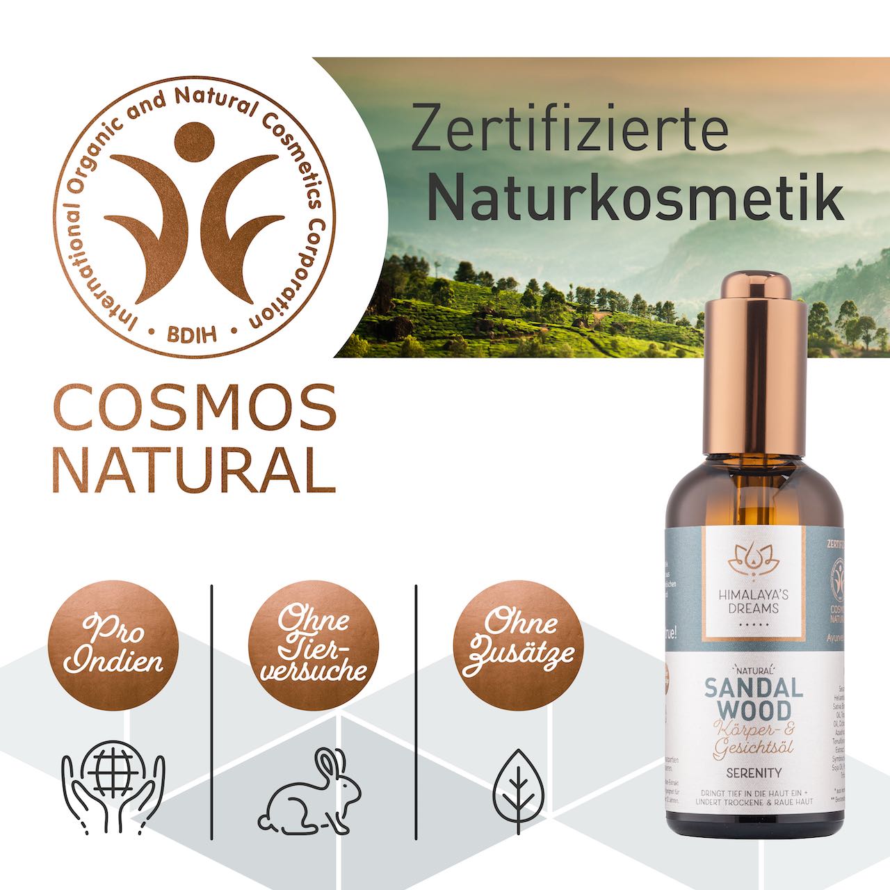 Ayurveda Körper- und Gesichtsöl Sandelholz/Serenity 100ml
